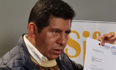 El vocal del Tribunal Supremo Electoral (TSE), Tahuichi Tahuichi