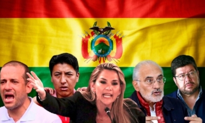 Luis Fernado Camacho, Marcos Pumari, Jeanine Áñez, Carles Mesa y Samuel Doria Medina intercambiaron fuertes críticas y recriminaciones públicas 