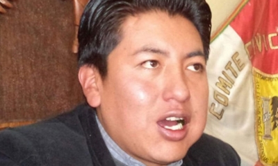 El presidente del Comité Cívico de Potosí (Comcipo), Marco Pumari