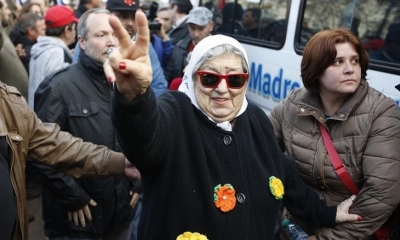 La presidenta de la Asociación Madres de Plaza de Mayo, Hebe de Bonafini