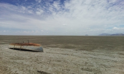 El lago Poopó hace tres años, temen que se repita un escenario similar. 