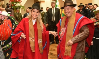 Jeanine Añez y Rafael Quispe