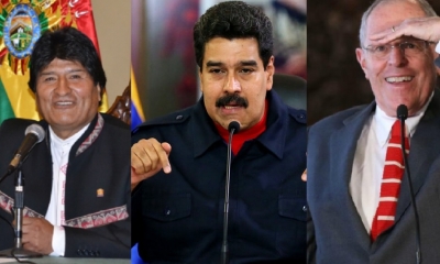 Evo Morales, PPK y Nicolás Maduro/Foto. Kandire