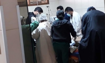 El militar herido, atendido en el hospital Viedma.