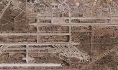 Fotografía captada por la empresa estadounidense Planet donde se muestra la base aérea Al Asad
