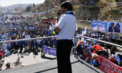 Evo Morales en su proclamación/Foto. ABI