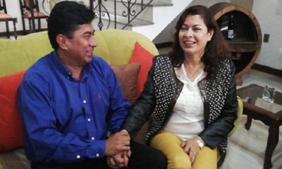 Orlando Ceballos y su esposa/Foto. RRSS