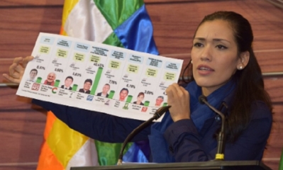 Adriana Salvatierra, presidenta del Senado/Foto. RRSS