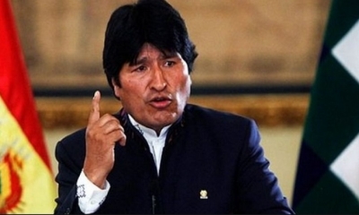 El presidente Evo Morales acusó el miércoles a Estados Unidos (EEUU) de alentar protestas violentas