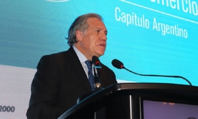Luis Almagro habló este lunes en Argentina. Foto: @CICYPAR
