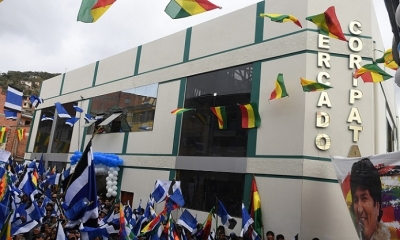 El presidente Evo Morales entregó un moderno mercado en el municipio de Coripata, en la segunda sección de la provincia Nor Yungas. Foto: ABI