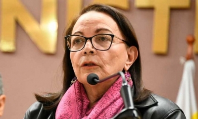 La exministra Roca en una pasada reuda de prensa. Foto: archivo