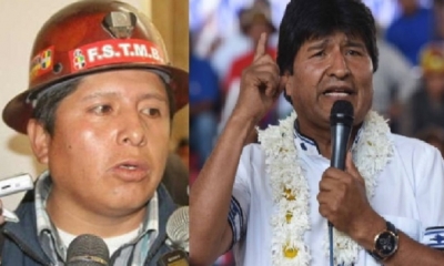 Juan Carlos Guarachi y Evo Morales/Foto. Kandire 