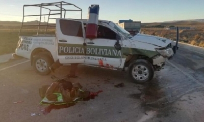 El incidente tuvo lugar esta mañana, cuando el motorizado se dirigía a la columna I Foto: APG Noticias.