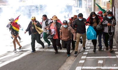Protestantes Maestros fueron gasificados
