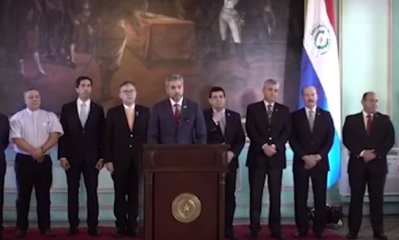 Mario Abdo, presidente de Paraguay informó la decisión/Foto. Captura de pantalla