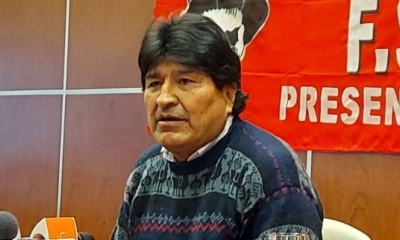 El presidente del Movimiento Al Socialismo, Evo Morales. 