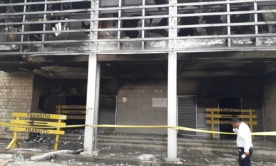 Así quedaron las oficinas del SERECI/Foto. RRSS