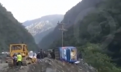 Así quedó el bus/Foto. Captura de pantalla