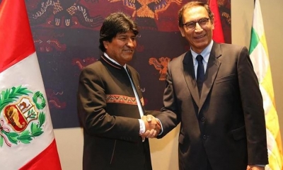 Los presidentes Evo Morales y Martín Vizcarra. | Foto archivo | Agencias