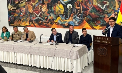 El ministro de Hidrocarburos y Energías, Franklin Molina, durante el lanzamiento del nuevo plan para evitar el desvío de carburantes