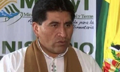 César Cocarico, ministro de Desarrollo Rural y Tierras/Foto. RRSS