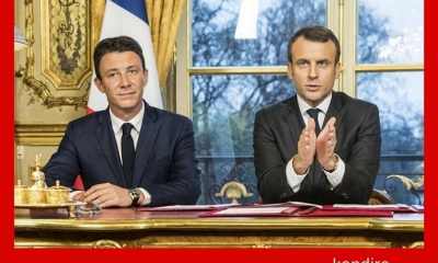 Griveaux y Macron en el Elíseo, en 2017. 