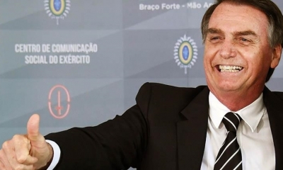 El presidente electo de Brasil, Jair Bolsonaro, en un encuentro con la prensa. | AFP
