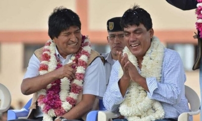  Diputado Héctor Arce y el expresidente Evo Morales 