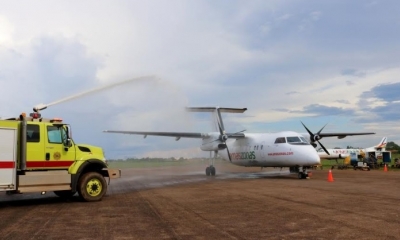 Los vuelos se realizarán con el moderno avión bi-turbo hélice DASH 8/Foto. LG