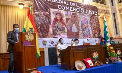 El Ministerio de Desarrollo Productivo viene apoyando este movimiento del comercio justo.
