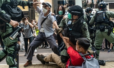 Aniversario de protestas en Hong Kong termina en enfrentamientos. (Getty Images, Archivo)