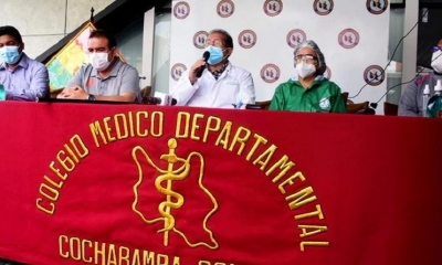 Comité Departamental de Salud en rueda de prensa, este miércoles. | José Rocha