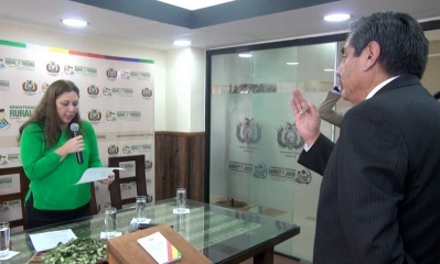 Capobianco posesionó al nuevo Viceministro. Foto: Min, Desarrollo Rural.