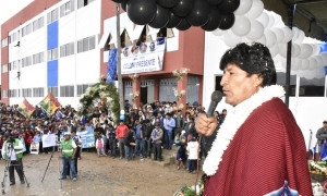 El Presidente del Estado Plurinacional de Bolivia, Evo Morales . Foto:  R. Martínez Candia