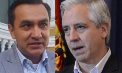 Yerko Núñez y Álvaro García Linera/Foto. Kandire 