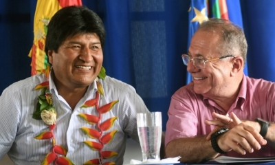 Así fue la reunión con los empresarios/Foto. ABI