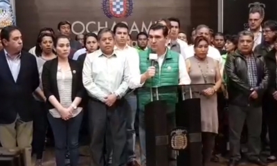 José María Leyes y los funcionarios de la alcaldía/Foto. Captura de pantalla