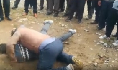La pelea de dos choferes. Foto: Captura de video