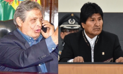 Jaime Paz Zamora y Evo Morales/Foto. Kandire