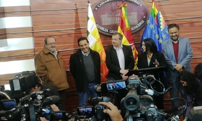 Los legisladores informaron en una conferencia de prensa/Foto. RRSS
