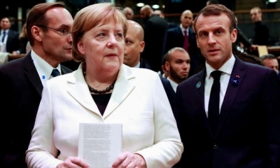 La jefa del gobierno alemán secundó la propuesta de Macron. | Fuente: AFP