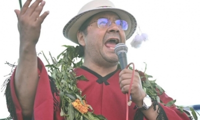 El candidato presidencial, Luis Arce Catacora