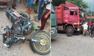 La pasajera motocicleta Falleció