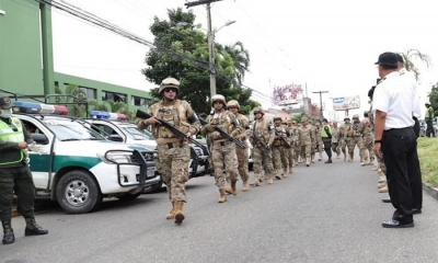 Desplazamiento mililtar en Santa Cruz. Foto/tomada de la Gobernación SCZ