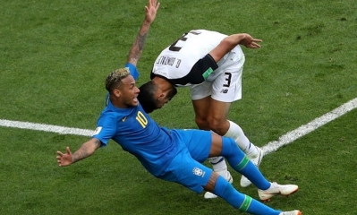 Neymar durante el partido del Mundial de Rusia que Brasil disputó contra Costa Rica. Foto: RT