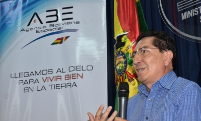 El director de la Agencia Boliviana Espacial (ABE), Iván Zambrana.