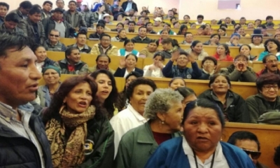 Asamblea de trabajadores en salud