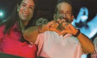 Luis Fernando Camacho celebró ayer el triunfo en Santa Cruz.