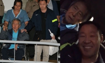Kenji Fujimori acompaña a su padres/Foto.Kandire.bo